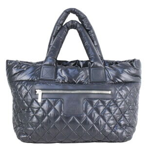 CHANEL Coco Cocoon Tote Bag Mark Black Nylon